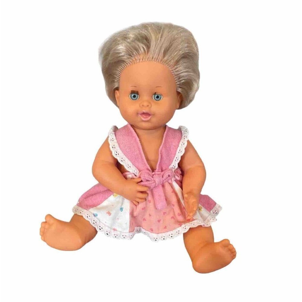 Vintage 1989 Ideal Rub-A-Dub Dolly 16" Baby Doll ~Blonde Hair~Blue Eyes